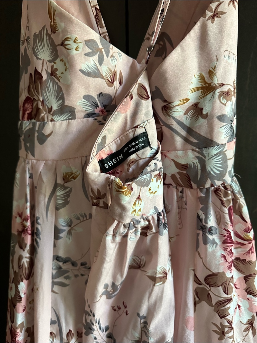 SHEIN Light Pink Floral Maxi Dress - Picture 9 of 10